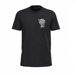 Shirt black: front small skull | back big skull